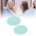 thumbnail image 2 of 10pcs Makeup Brush Cleaning Mat Round Portable Silicone Cosmetic Brush Cleaner Pad for Sponge, 2 of 5