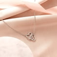thumbnail image 5 of Birthday Gifts for Grandma Necklace Interlocking Heart Necklace Retirement Christmas Gifts for Grandma from Granddaughter, 5 of 6
