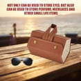thumbnail image 4 of Organizador de anteojos de cuero plegable 2/3/4/5/6 caja de almacenamiento de gafas de sol de múltiples ranuras portátil de viaje para gafas Almacenamiento y organización del hogar L6392 marrón Toystoory HA003745-10B, 4 of 6