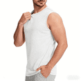 thumbnail image 2 of Cmfcve Men's Muscle Shirt White Sleeveless Compression Athletic T-Shirt Quick Dry Silky Workout Gym Tank Top Running Football Training Tee Undershirt, 2 of 7