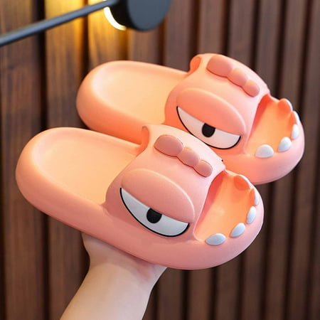 

Daqian House Slippers for Kids on Clearance Children s Shoes Three-dimensional Cartoon Dinosaur Non-slip Soft-soled Slippers Kids Slippers for Girls Pink 3-4 Years