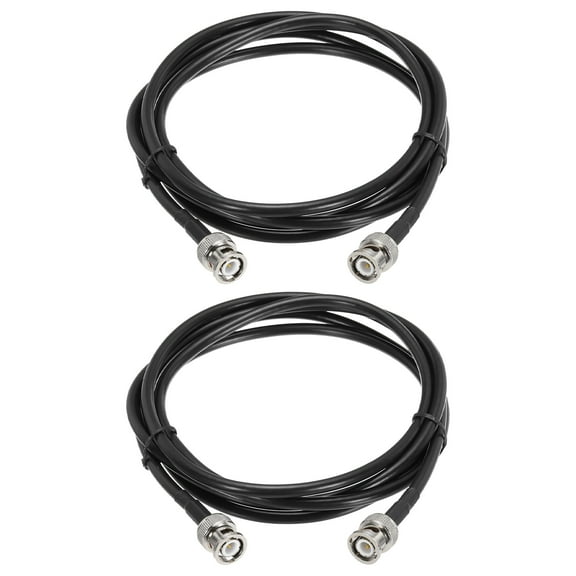 Uxcell 2 PCS RG58 Coaxial Cable 6ft/1.8 M, BNC Male to BNC Male Coax Cable 50 Ohm Low Loss Cable