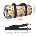 thumbnail image 2 of Balery Groovy Daisy Flowers Bolsa de Gimnasio para Mujeres y Hombres, Bolsa de Viaje Impermeable, Bolsa de Fin de Semana con Compartimento para Zapatos y Bolsillo Húmedo, 2 of 6