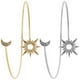thumbnail image 2 of 2 piezas del brazo superior del brazalete abierta sol y pulsera de envoltura de luna pulsera para mujeres para mujeres, 2 of 6