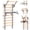 Type01, variant on LNOW Swedish Ladder Stall Bar, Wall Mount Home Gym with Adjustable Pull Up Bar & Dip Station for Kids & Adults, 350lbs