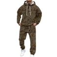 thumbnail image 2 of AVYERVO Blue Sweat Suits Men Workout Mens Track Suits 2 Piece Set Casual Hoodie and Sweatpants Set Fall Sweatpants Set with Pockets, Yellow M, 2 of 4