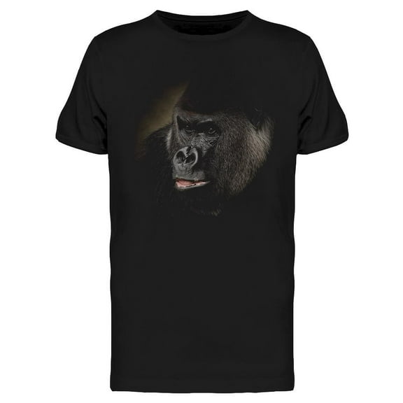 Gorilla Head In Darkness Tee Men's -Image by Shutterstock