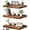 Brown, variant on 12" Deep Floating Shelves for Wall - 12 x 16 inch Book Shelf Bathroom Bedroom Kitchen Living Room Hanging Bookshelf Farmhouse Set of 3, Brown (026-40BN3)