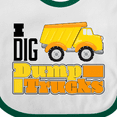 thumbnail image 4 of Inktastic I Dig Dump Trucks Boys or Girls Baby Bib, 4 of 4