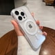 thumbnail image 4 of Funda de carga inalámbrica transparente magnética Magesafe para iPhone 11 12 13 14 15 Pro Max Plus Mini X 7 8 SE Funda de PC a prueba de golpes, 4 of 5