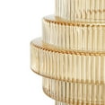 thumbnail image 3 of Benjara Rae Set of 2 Glass Vases- Geometric Round- Amber Yellow and Clear Finish, 3 of 5