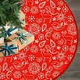thumbnail image 2 of Christmas Tree Skirt, Polyester Festive Tree Bottom Decoration with Print, Party Decor for Gift Presentation Under Tree(A), 2 of 6
