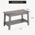 thumbnail image 2 of Table Basse Industrielle à 2 Niveaux, Table d'Appoint Étroite de 31,5 Pouces avec Rangement et Fini Rustique pour Salon et Chambre., 2 of 8
