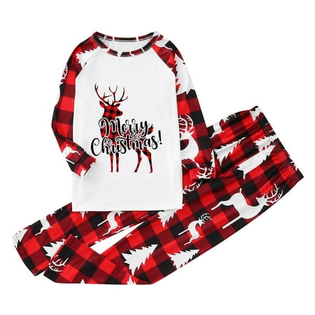 

Christmas Pajamas for Family Parent-Child Outfit Winter Fall Clothes Matching Beautiful Prints Long Sleeve Tops Pants Pajama Sets