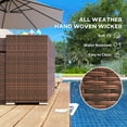 thumbnail image 6 of Outdoor Storage Cabinet, Waterproof PE Rattan Cabinet with Drawer for Indoor, Outdoor Swimming Pool, Mixed Brown, 6 of 11