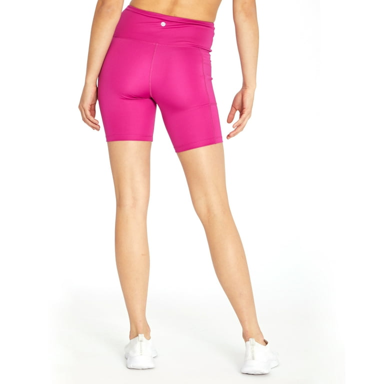 Bally Total Fitness Women s High Rise Pocket Bike Short Walmart