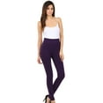 thumbnail image 5 of Sakkas Cable Knit Fleece Lined Leggings - Purple - Plus Size, 5 of 7