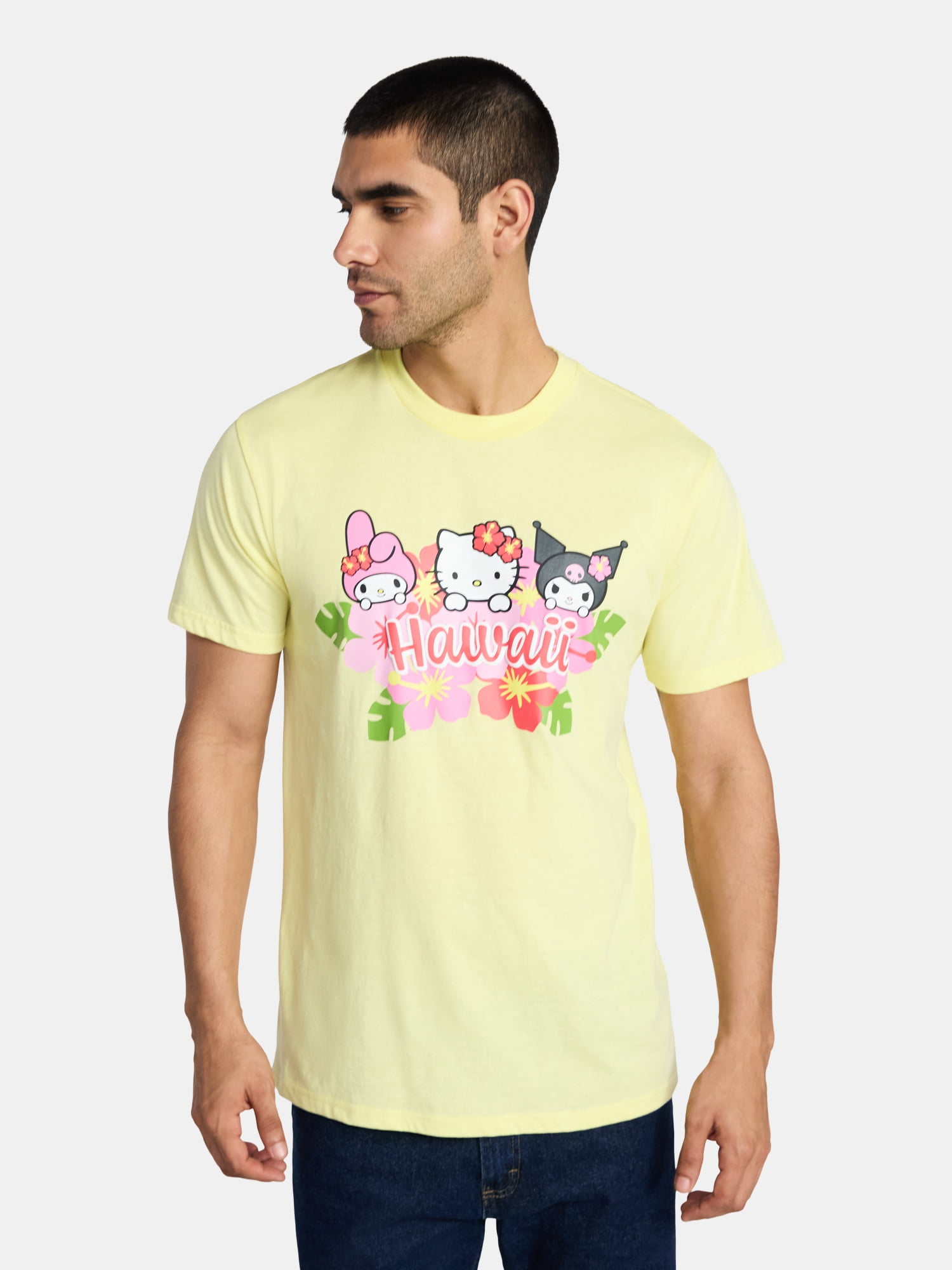 Hello Kitty Men's and Big Men's Tokyo Speed Racing Graphic Tee