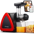 thumbnail image 1 of Cold Press Juicer, Aobosi Juicer Machine,Slow Masticating Juicers Machines with Reverse Function, Quiet Motor, High Juice Yield with Juice Jug & Brush for Cleaning (Red), 1 of 8