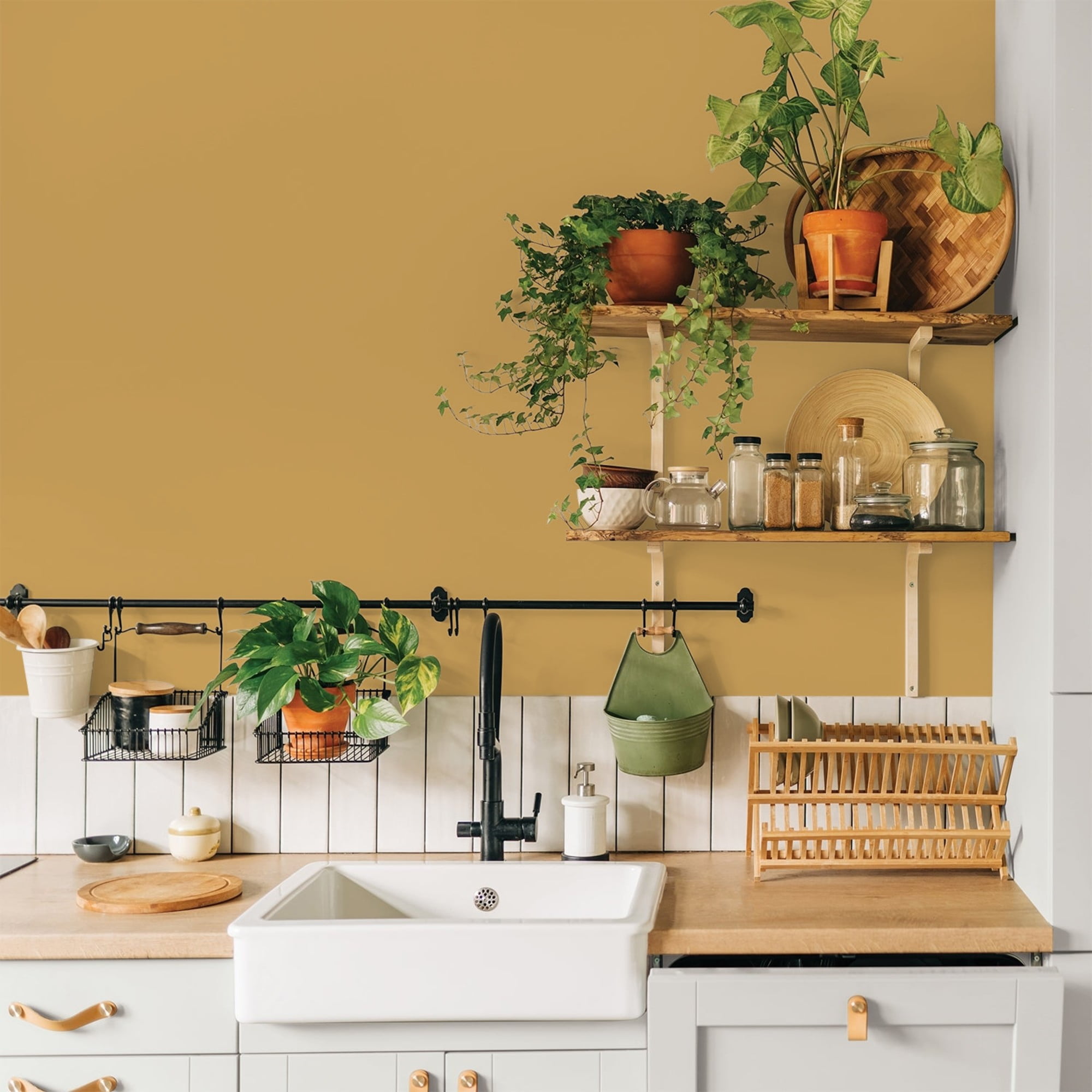 Glidden HEP Amaretto Sours / Yellow, Eggshell Interior Paint with Primer, 1 Quart