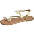 thumbnail image 3 of NGTEVOOS Women Summer Clip-Toe Shoes Zipper Comfy Sandals Flats Beach Sandals, 3 of 6