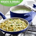thumbnail image 4 of GreenLife Arenisca Cerámica Saludable Antiadherente, Juego de 15 Ollas de Cocina y Sartenes para Salsa, Sin PFAS, Apto para Lavavajillas, Azul, 4 of 5