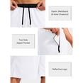 thumbnail image 6 of WULMLEO Men's Athletic Shorts with Pockets 11" Long Basketball Bottoms Lightweight Quick Dry Gym Workout Shorts for Training White XL, 6 of 7
