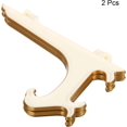 thumbnail image 3 of PATIKIL 5" Acrylic Decorative Plate Stand Holder, 2 Pack Table Use Foldable Picture Easel Frame Holder for Displaying Photos, Card, Canvases, White Gold, 3 of 6