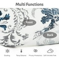 thumbnail image 5 of Kitchen Valance Curtains Sets, Sheer Kitchen Curtains, Short Half Curtains for Kitchen Windows, Blue Grey Modern Floral Kitchen Curtains Valance for Cafe Living Room Window Decor, Floral, 5 of 5
