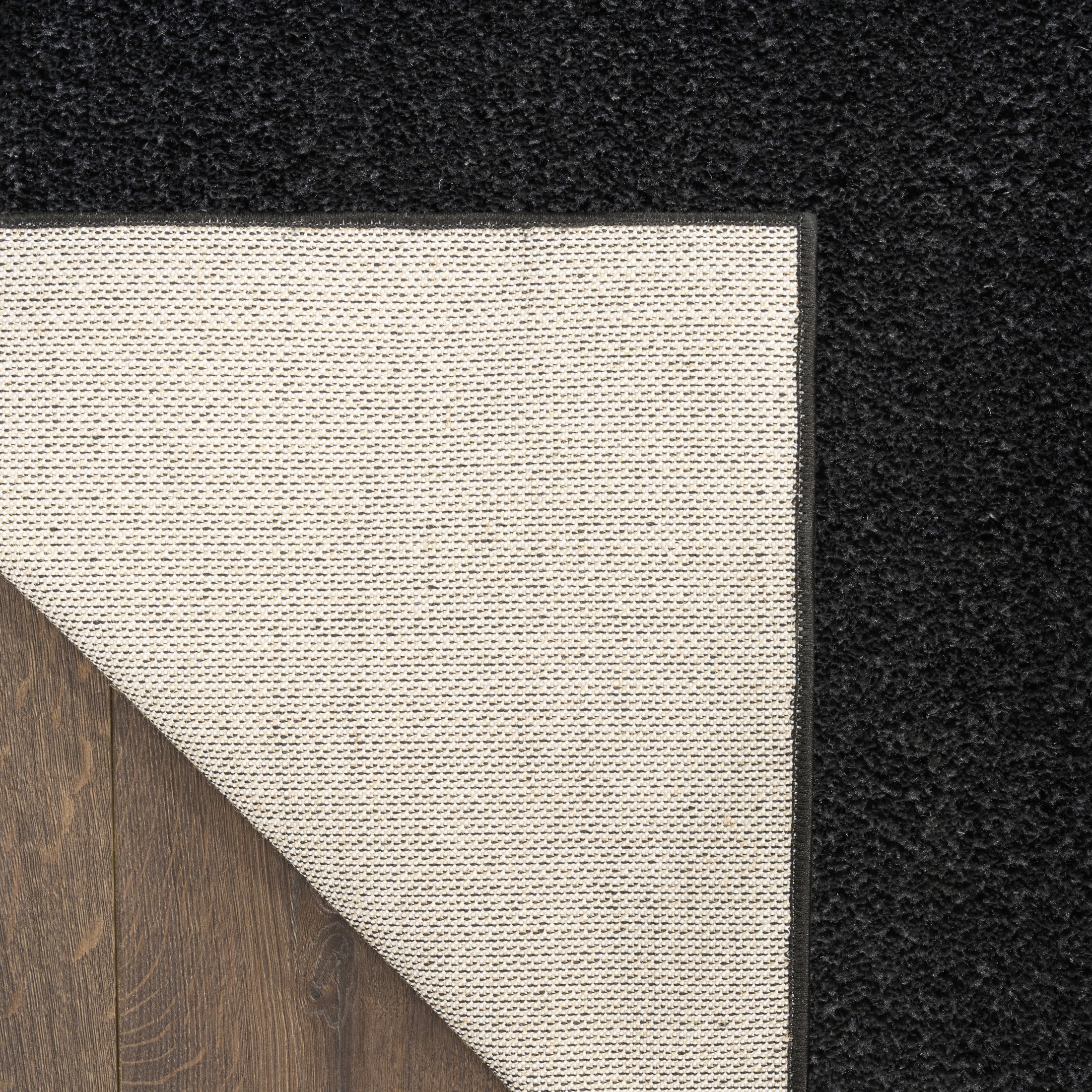 Nourison Pacific Shag 5'3" x 7'3" Black Shag Indoor Rug