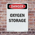 thumbnail image 5 of Portrait Oxygen Storage OSHA Danger Aluminum Sign 18 Inch x 12 Inch - 5 Pack, 5 of 8