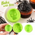 thumbnail image 2 of Halloween Silicone Molds for Baking, 3D Skull Cake Pan Mold, Nonstick Halloween Skeleton Mold for Soap Ice Cupcake (Green), 2 of 3