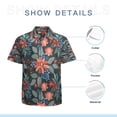 thumbnail image 7 of High Quality Hawaiian Shirts for Men Short Sleeve Aloha Beach Shirt Floral Summer Casual Button Down Shirts Blouses TK3POZ, 7 of 7