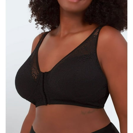 

Women s Leading Lady 5530 Nora Lace Front Close Posture Back Bra (Black 38C)