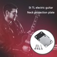 thumbnail image 1 of Placa de cuello de guitarra eléctrica Placa de cuello de guitarra eléctrica Junta Junta de hierro de repuesto con tornillos de montaje FLhrweasw Nuevo, 1 of 8