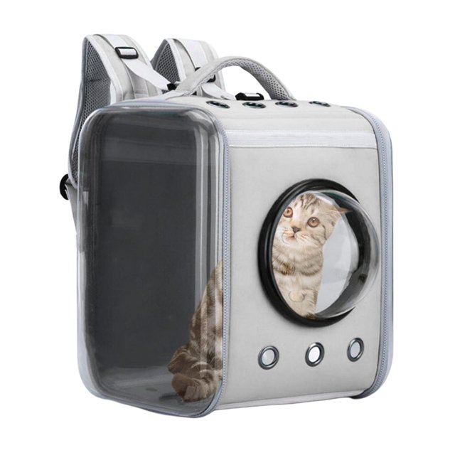 Portátil para mascotas, , perros, bolsa , súper ventilado, para mascotas, cápsula, bolsa de hombro para mascotas - PLATA Salvador Transportín de viaje para mascotas