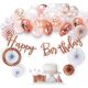 thumbnail image 2 of VIDAL ARTESANS Juego de 60 Pzas, Decoraciones de Cumpleaños de Oro Rosa, Abanicos de Papel Vidal Crafts for a perfect party Vidal Crafts for a perfect party, 2 of 2