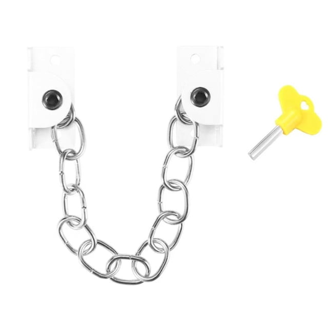 Cerradura de cadena de ventana de acero inoxidable,Restrictor de puerta de guardia Cerradura de cadena de seguridad de seguridad de ventana infantil