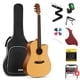 thumbnail image 1 of Donner Paquete de guitarra acústica de 41 pulgadas para principiantes adultos con lección en línea, guitarra acústica de acero de tamaño completo 4/4 con bolsa de concierto, afinador, correa, cuerdas,, 1 of 5