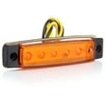thumbnail image 3 of CCIYU 5 Amber 5 Green 3/8" 6 LED Clearence Truck Bus Trailer Side Marker Indicators Light Tail Taillight Brake Stop Lamp 12V, 3 of 5