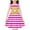 Hot Pink-1, variant on Girl's Summer Dress 4T 7-8Y Striped Floral Sleeveless A-Line Swing Midi Sundresses Comfy Cotton Kids Gift Cute Pretty Dresses, Black, 5 Years