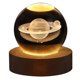 thumbnail image 1 of Lámpara de noche Yashi con forma de Bola de cristal diseño de astronauta y galaxia brillante USB Luz cálida regalo Navidad Saturno, 1 of 5