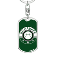 thumbnail image 5 of Milwaukee Basketball Swivel Keychain Dog Tag Stainless Steel or 18k Gold, 5 of 10