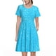 thumbnail image 1 of Fotbe Sky Blue Glitter Vestido Largo de Moda para Mujer, Vestido Tipo Camiseta con Manga Corta y Estilo Casual a Rayas y Bloques de Color, 1 of 6