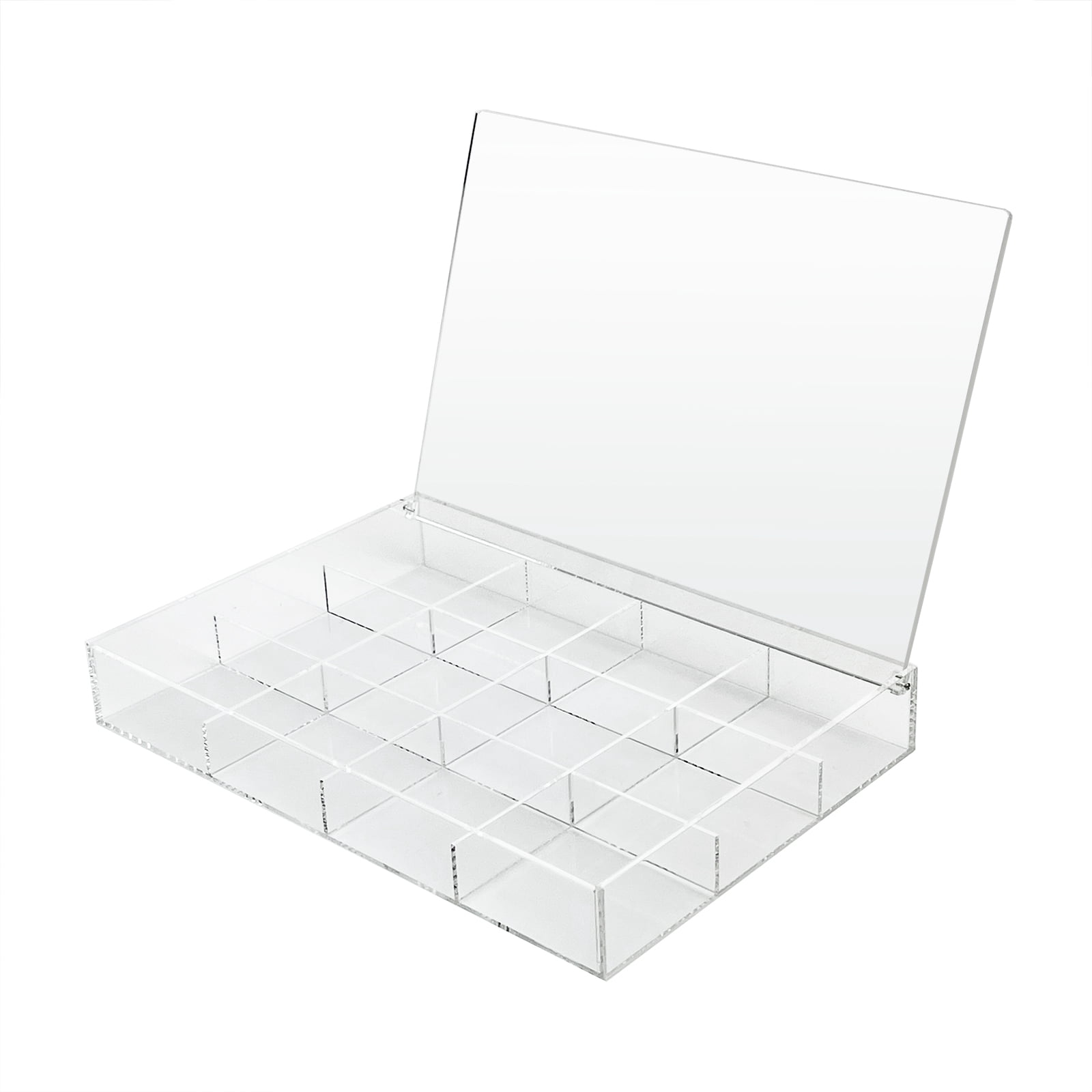Clear 12-Compartment Divided Tray with Lid for Craft Storage by Bead Landing – 13.6" Tray for Organizing Beads - Jewelry Findings & Small Craft Supplies - 6 Pack