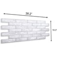 thumbnail image 2 of Concord Wallcoverings™ 3D Wall Panels - Pack of 6 | White Bricks, PVC | Each 38.2" x 19.3" | 018OG, 2 of 5