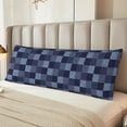 thumbnail image 2 of Fotbe Blue Gingham Buffalo Check Funda para Almohada Corporal con Diseño, Funda de Microfibra Ultrasuave de 20x54 Pulgadas, Ropa de Cama Elegante, 2 of 7
