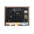 thumbnail image 1 of Wood Framed Calendar Chalkboard Magnetic Blackboard Monthly Weekly Notice Board, 1 of 12