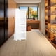 thumbnail image 4 of GOOHOCHY Armario ropero blanco con cortina corrediza transparente, pequeño armario de almacenamiento para dormitorio con múltiples capas, organizador de armario independiente para ropa., 4 of 8