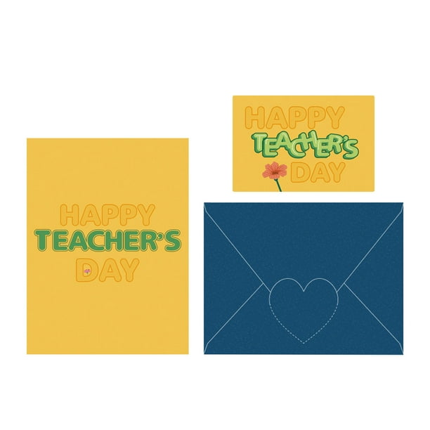 Tarjeta de felicitación cortada con láser Tarjeta de agradecimiento Tarjeta de felicitación del Día del Maestro Tarjeta de la Semana del Maestro